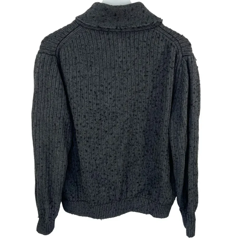 Duluth Trading Cotton Wool Blend Cowl Neck Sweater - Men's Size L
